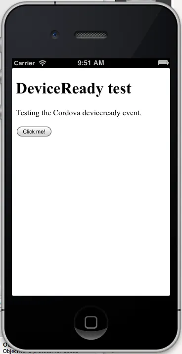 [Sample Cordova Application Running on an iOS Simulator