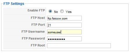 Joomla FTP Settings