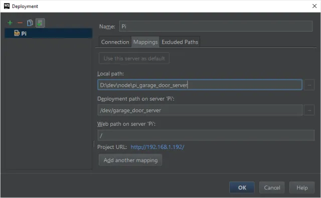 Mapping the local file system to the remote host