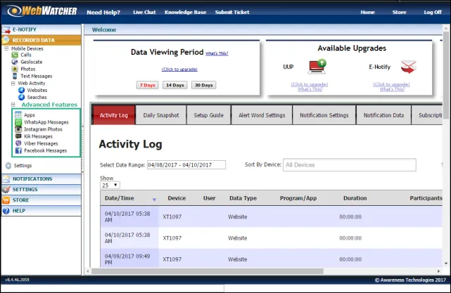 WebWatcher Admin Console