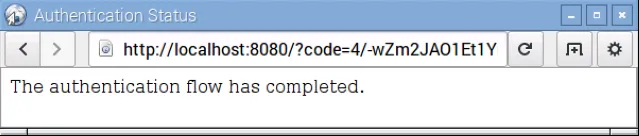 Completed Google Calendar Authorization