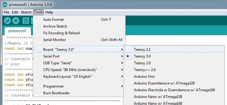 Configuring the Arduino IDE for the Teensy Board