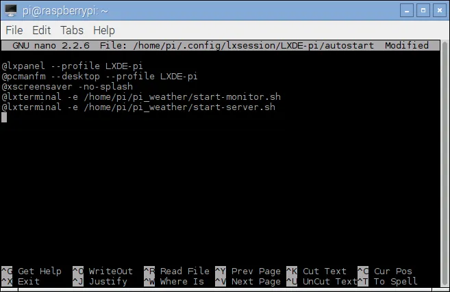 Pi Weather Monitor Startup