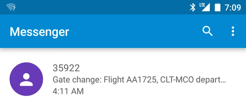 gate change notification